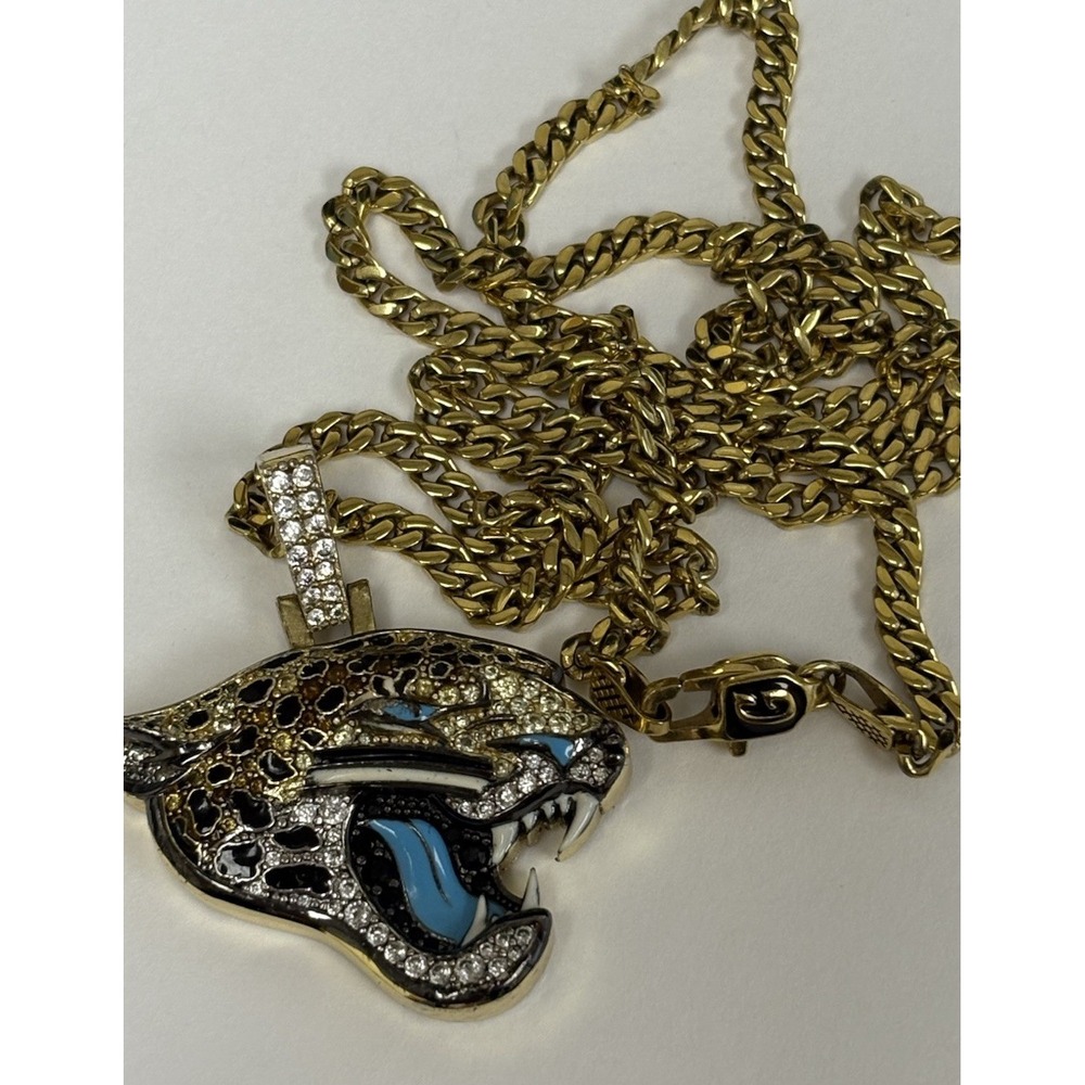 Jacksonville Jaguars The GLD Shop Gold Plated Pendent & Necklace NFL, Box Chain